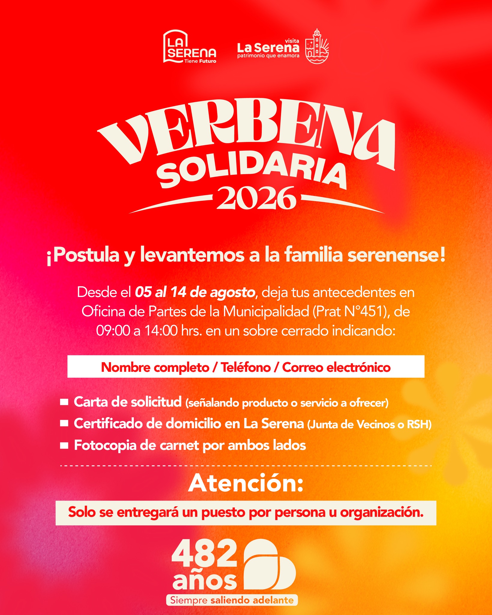 Afiche Verbena Solidaria