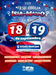 Afiche Fiesta Criolla Isla de Maipo.