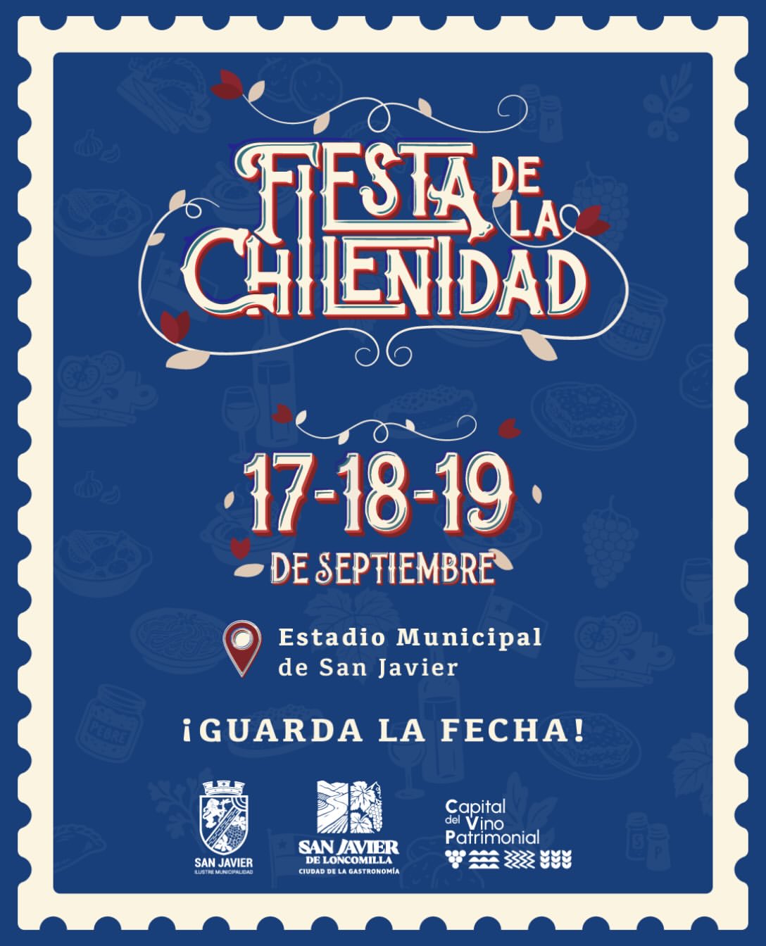Afiche oficial Fiesta de la Chilenidad de San Javier.